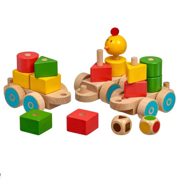 Wooden little chick train - Educational toy - Image 3
