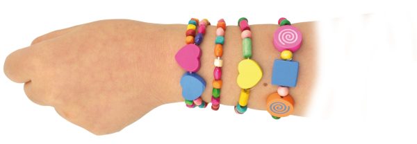 Colourful Wooden Bead Bracelets - Craft toy. - Image 2