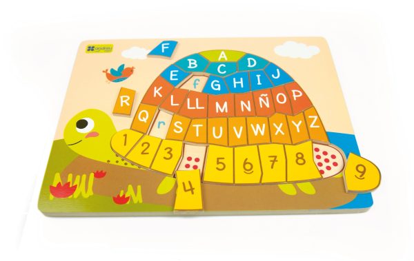 Wooden alphabet and number puzzle - Turtle - Image 4