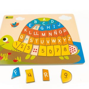 Wooden alphabet and number puzzle - Turtle