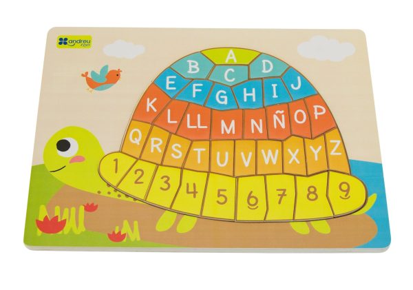 Wooden alphabet and number puzzle - Turtle - Image 5