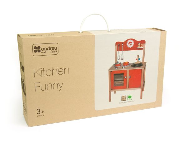 6 piece wooden play kitchen. - Image 4