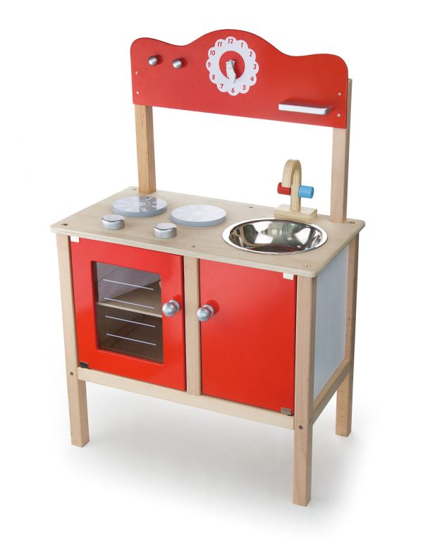 6 piece wooden play kitchen. - Image 2
