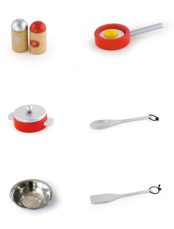 6 piece wooden play kitchen. - Image 10