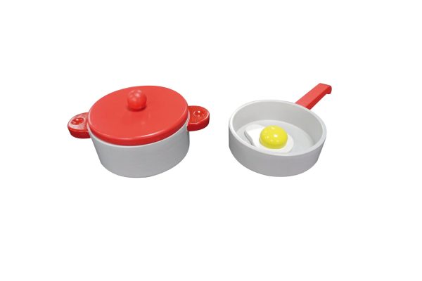 8 piece Red wooden play kitchen. - Image 5