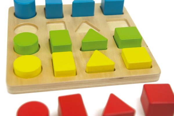 4 Geo Shapes - Wooden toy puzzle. - Image 6