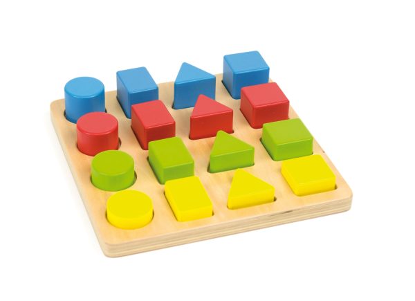 4 Geo Shapes - Wooden toy puzzle. - Image 7