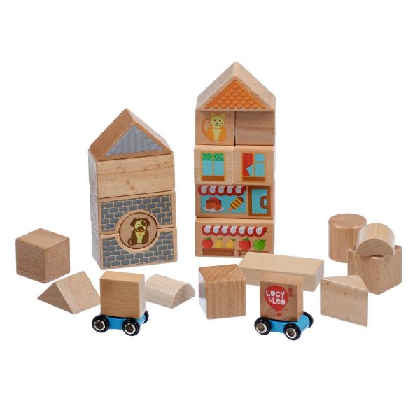 Mixed blocks - 25 piece wooden toy set - Image 2