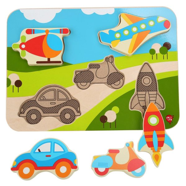 Wooden toy puzzle - Vehicles - Image 4