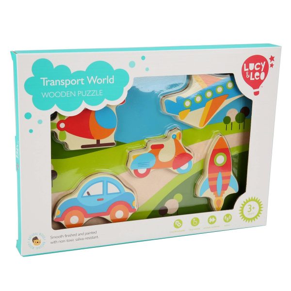 Wooden toy puzzle - Vehicles - Image 3
