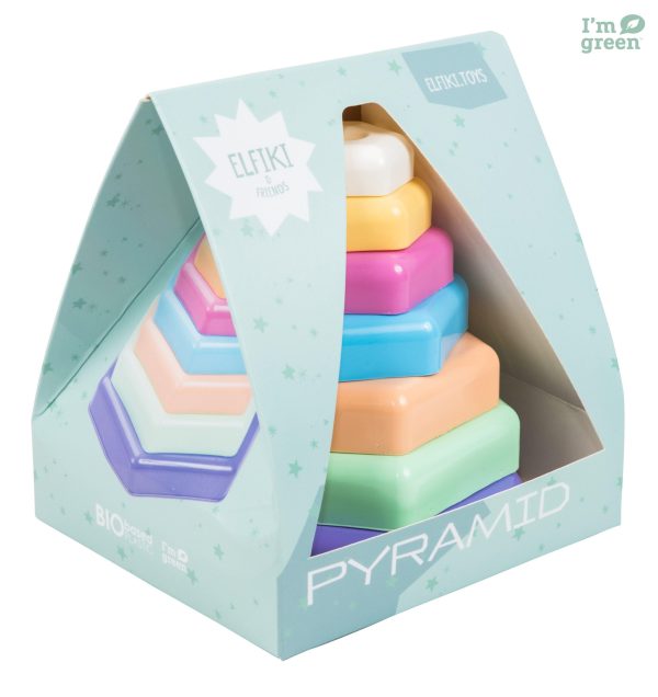 Bioplastic toys - Pyramid stacking educational toy. - Image 3