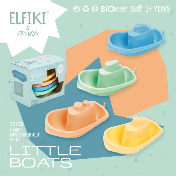 Bioplastic toys - 4 piece set of floating boats. - Image 3
