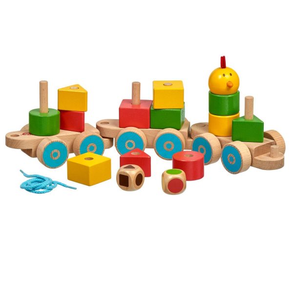 Wooden little chick train - Educational toy - Image 4
