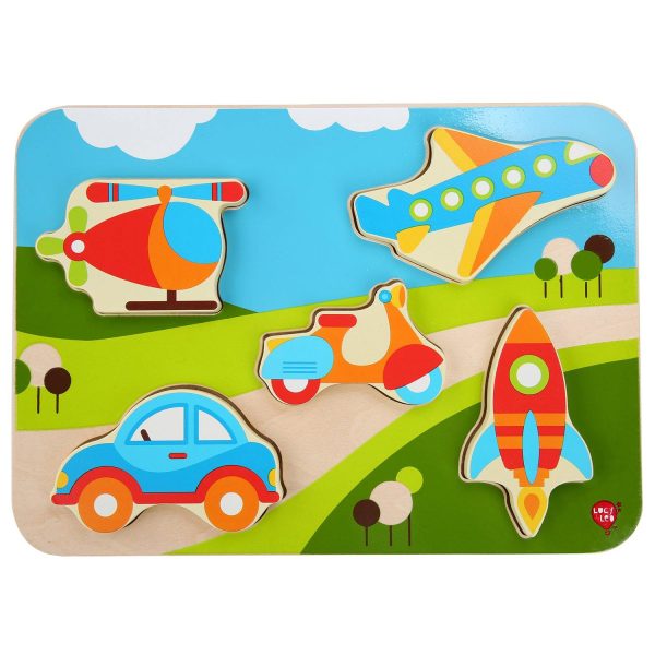 Wooden toy puzzle - Vehicles - Image 5