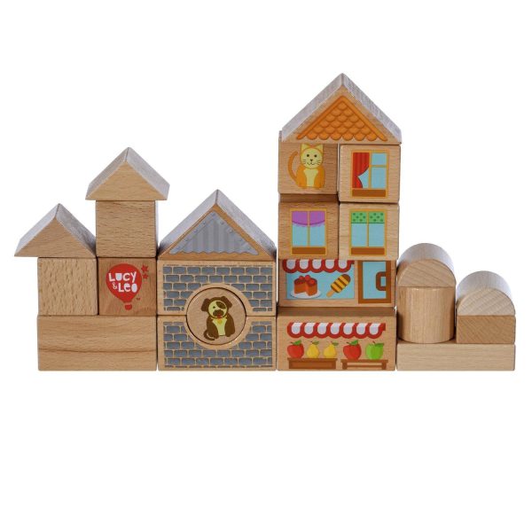 Mixed blocks - 25 piece wooden toy set - Image 6