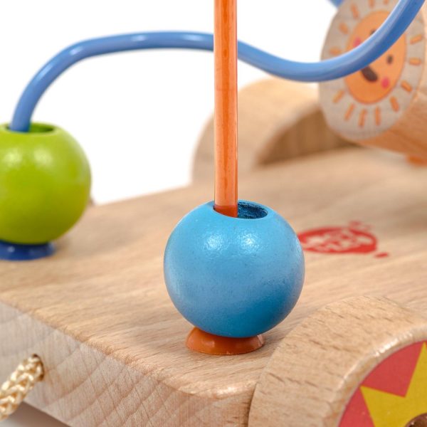 Pull along bead maze - Wooden toy. - Image 5