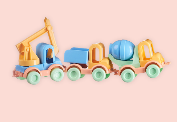 Bioplastic toys - 3 piece vehicle set. - Image 2