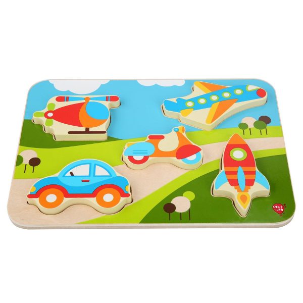 Wooden toy puzzle - Vehicles - Image 6