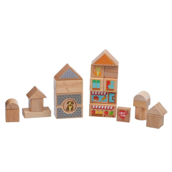 Mixed blocks - 25 piece wooden toy set - Image 8