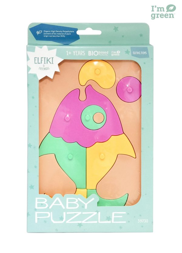 Bioplastic toys - Baby puzzle bubble fish educational toy. - Image 2