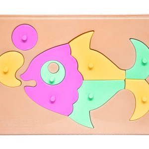 Bioplastic toys - Baby puzzle bubble fish educational toy.