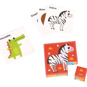 Animal Block Puzzle - Wooden toy.