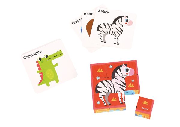 Animal Block Puzzle - Wooden toy.