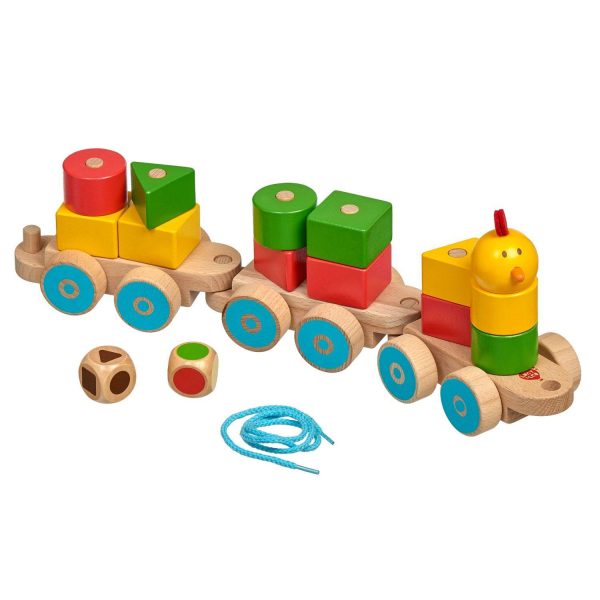 Wooden little chick train - Educational toy - Image 2