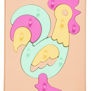 Bioplastic toys - Baby puzzle rooster educational toy.