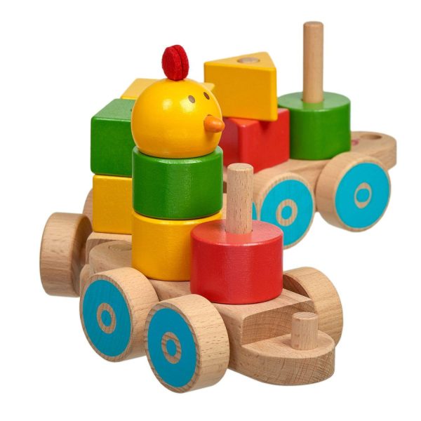 Wooden little chick train - Educational toy - Image 5