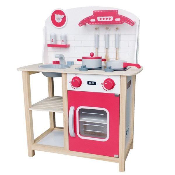 8 piece Red wooden play kitchen. - Image 2