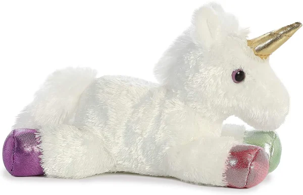 Aurora Prism Unicorn Mini Flopsie Plush Stuffed Animal 8″ - Image 2